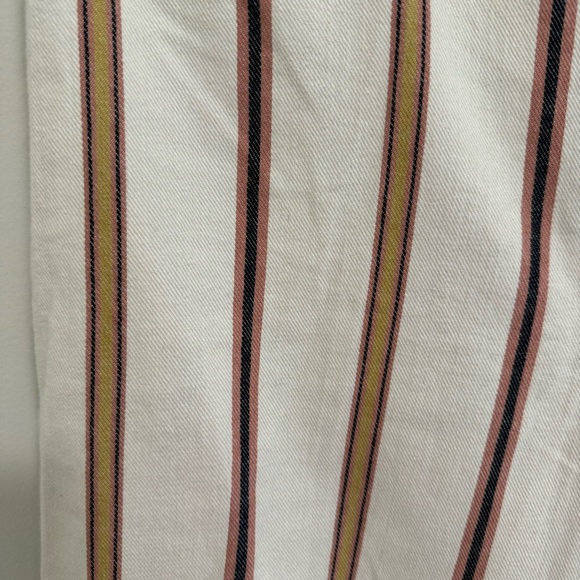 Madewell Emmett Wide Leg Crop Pants in Antique Coral Stripe - Picture 5 of 9